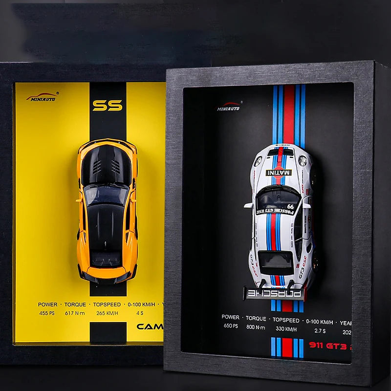 1:32 Alloy Simulation Car Model 3D Three-Dimensional Hanging Painting Collection Ornaments Living Room Decoration Painting