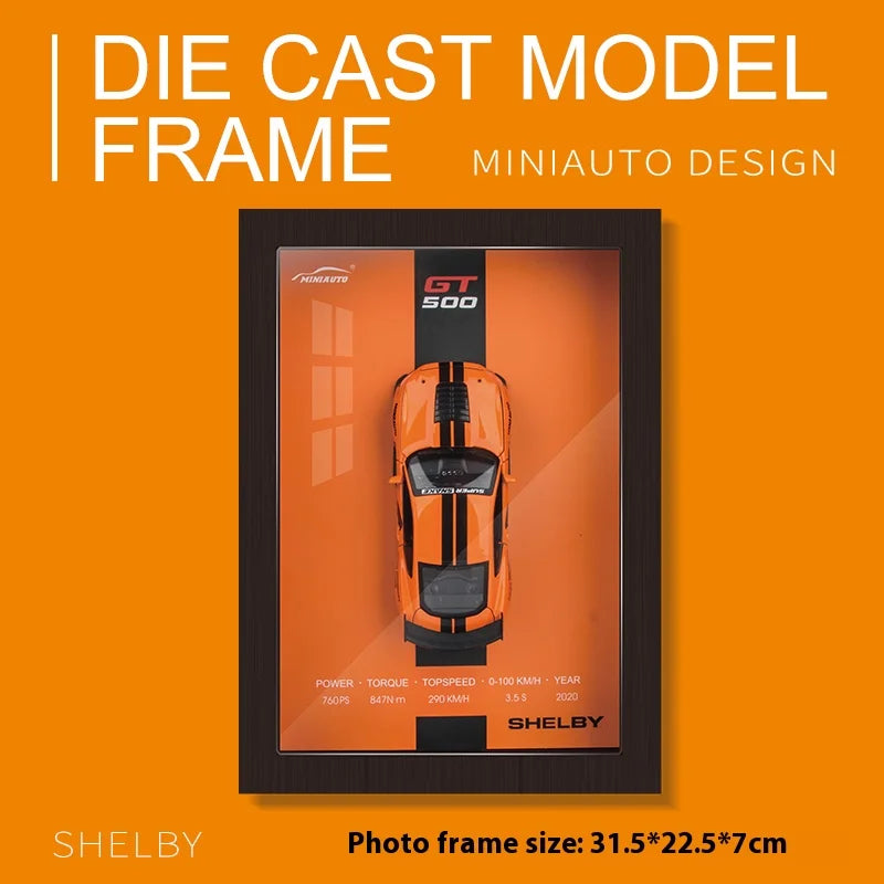 1:32 Alloy Simulation Car Model 3D Three-Dimensional Hanging Painting Collection Ornaments Living Room Decoration Painting