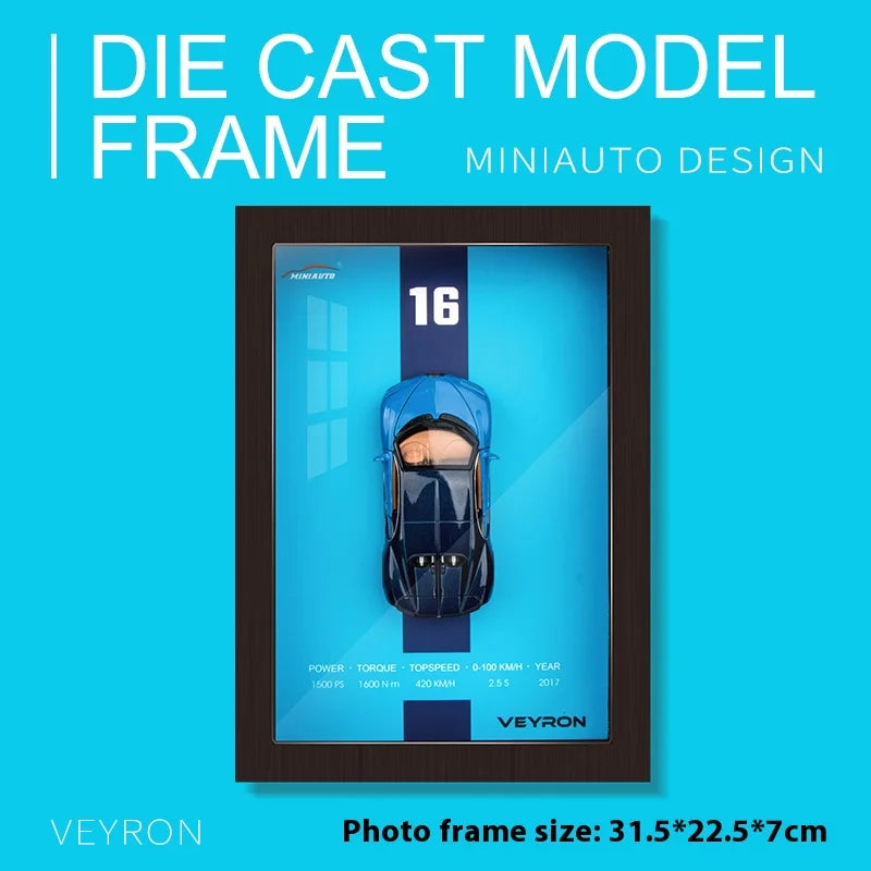 1:32 Alloy Simulation Car Model 3D Three-Dimensional Hanging Painting Collection Ornaments Living Room Decoration Painting